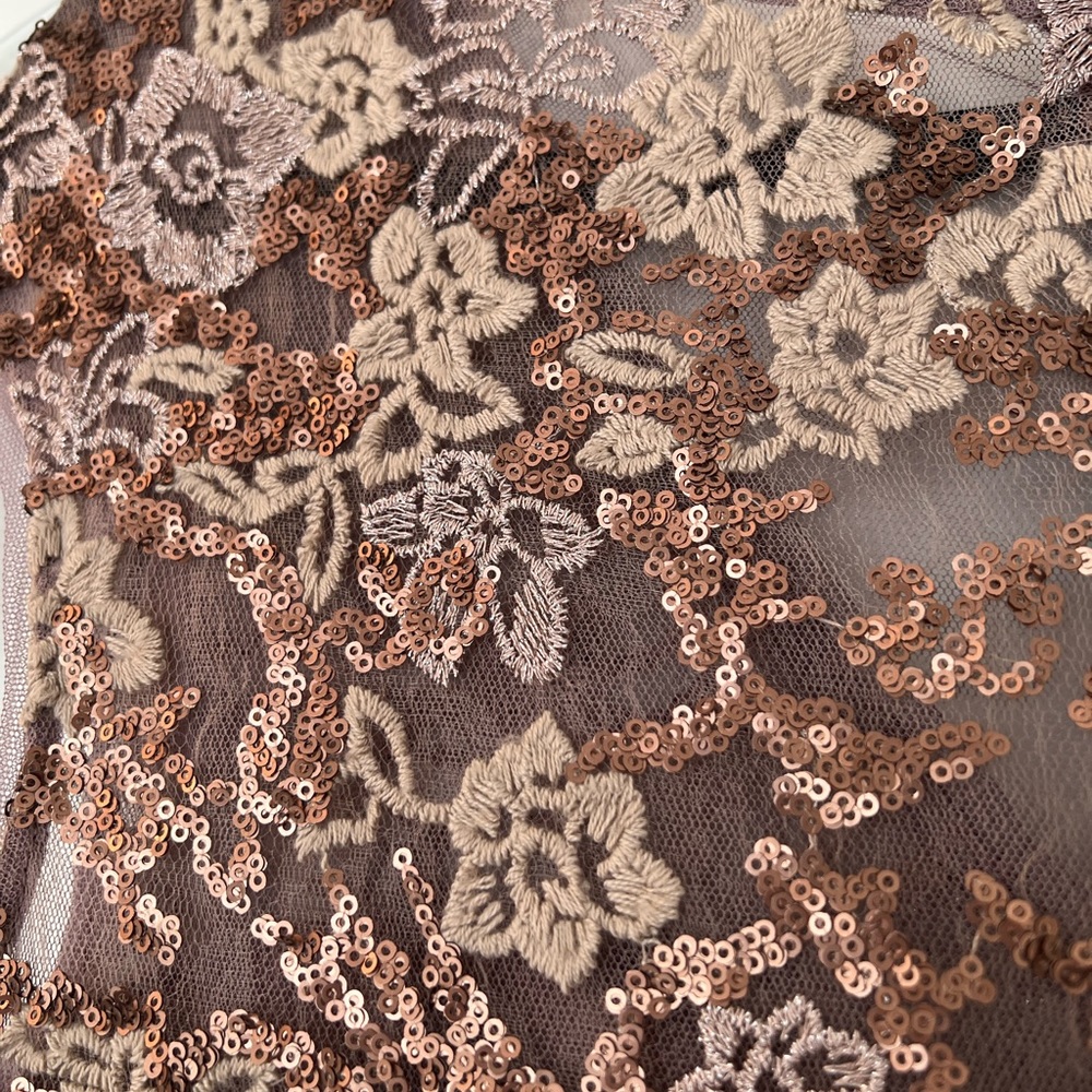 NWT Size 12 Alex Evenings Sequin Embroidered Trumpet Gown - Picture 4 of 5